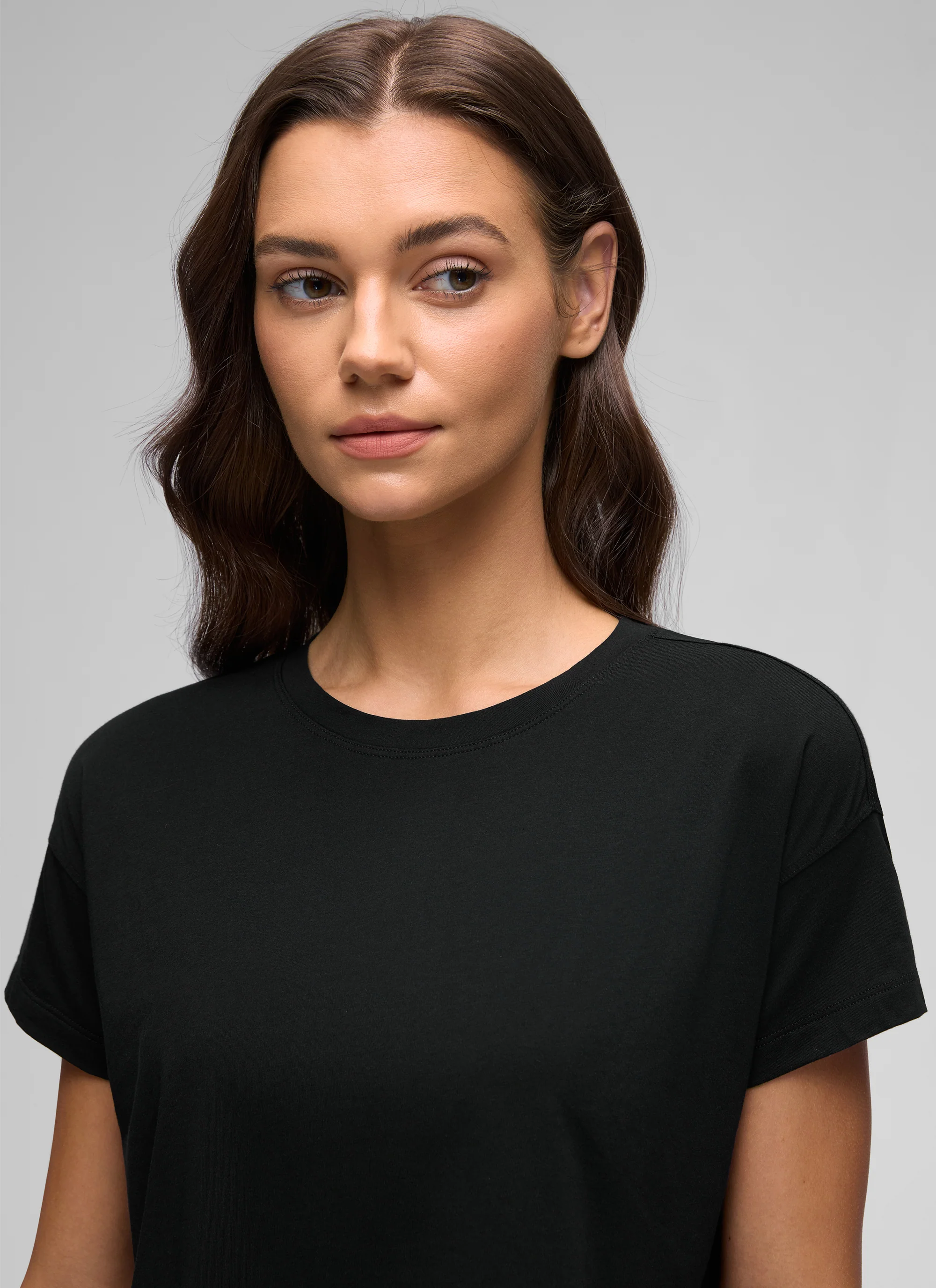 Pima Cotton Crew Neck Cropped Short Sleeve - Image 13