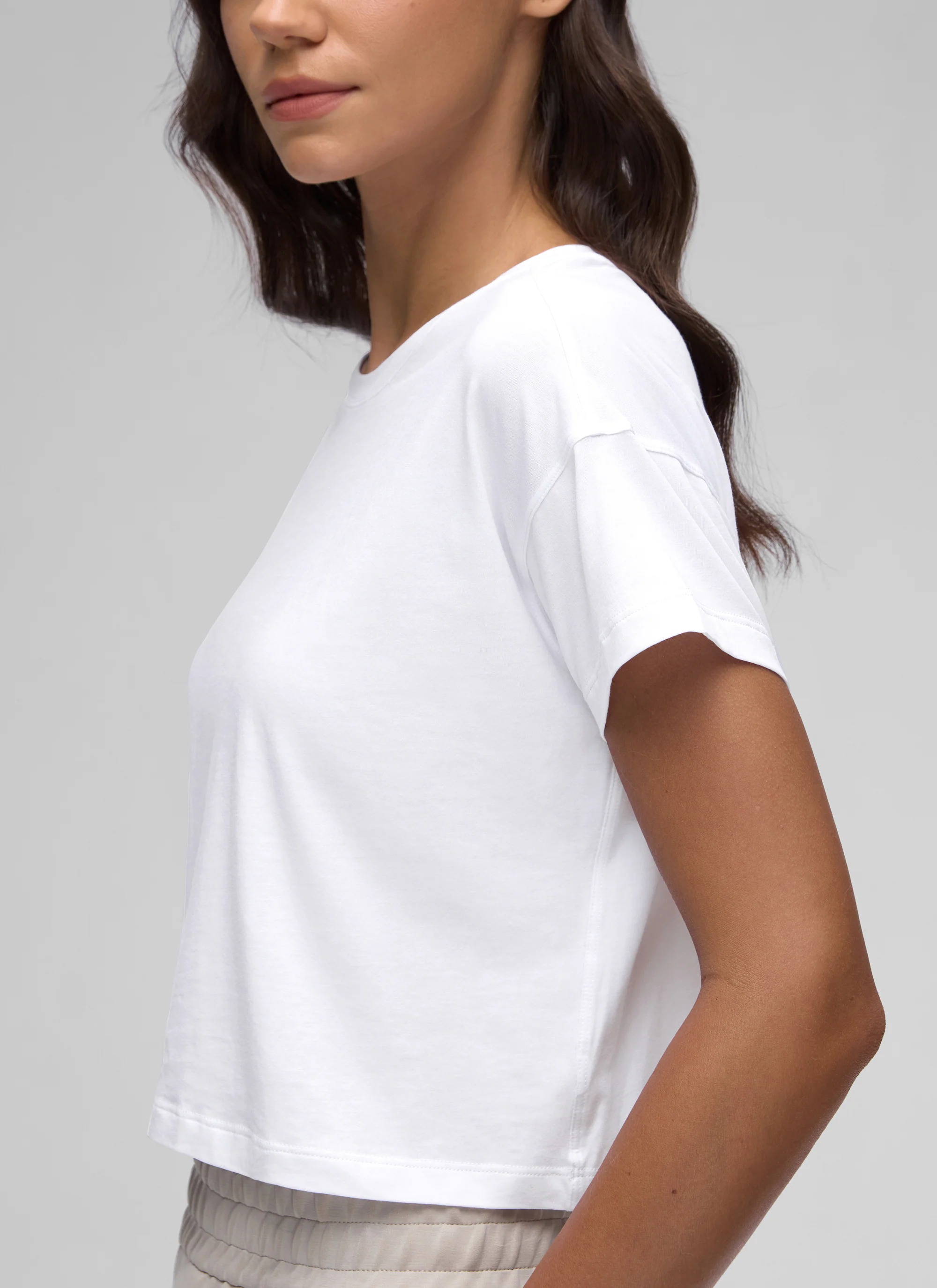 Pima Cotton Crew Neck Cropped Short Sleeve - Image 18