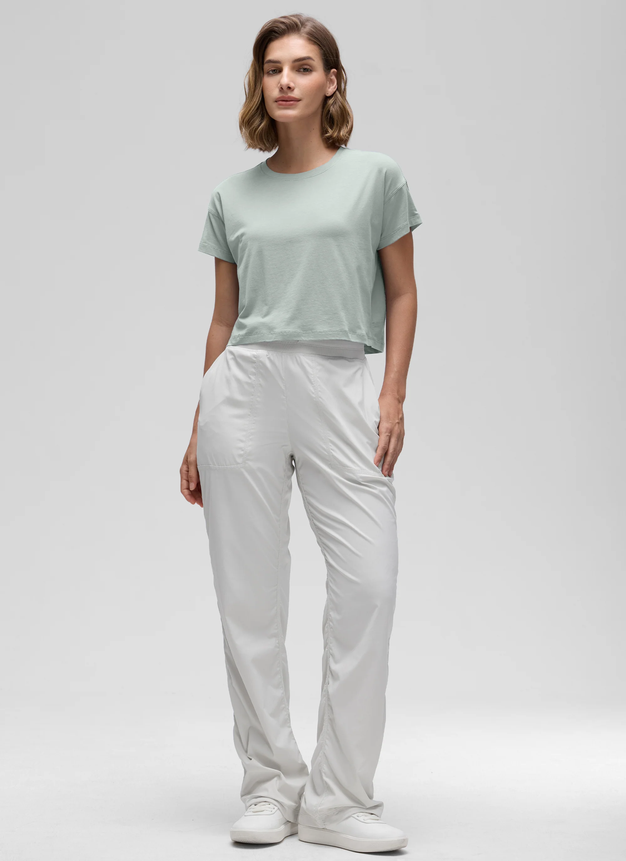 Pima Cotton Crew Neck Cropped Short Sleeve - Image 28