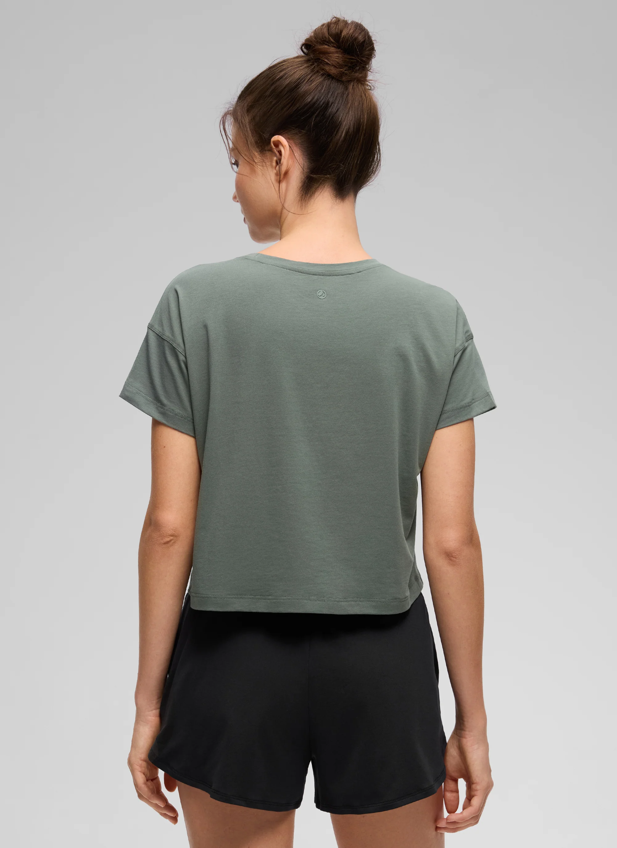 Pima Cotton Crew Neck Cropped Short Sleeve - Image 42
