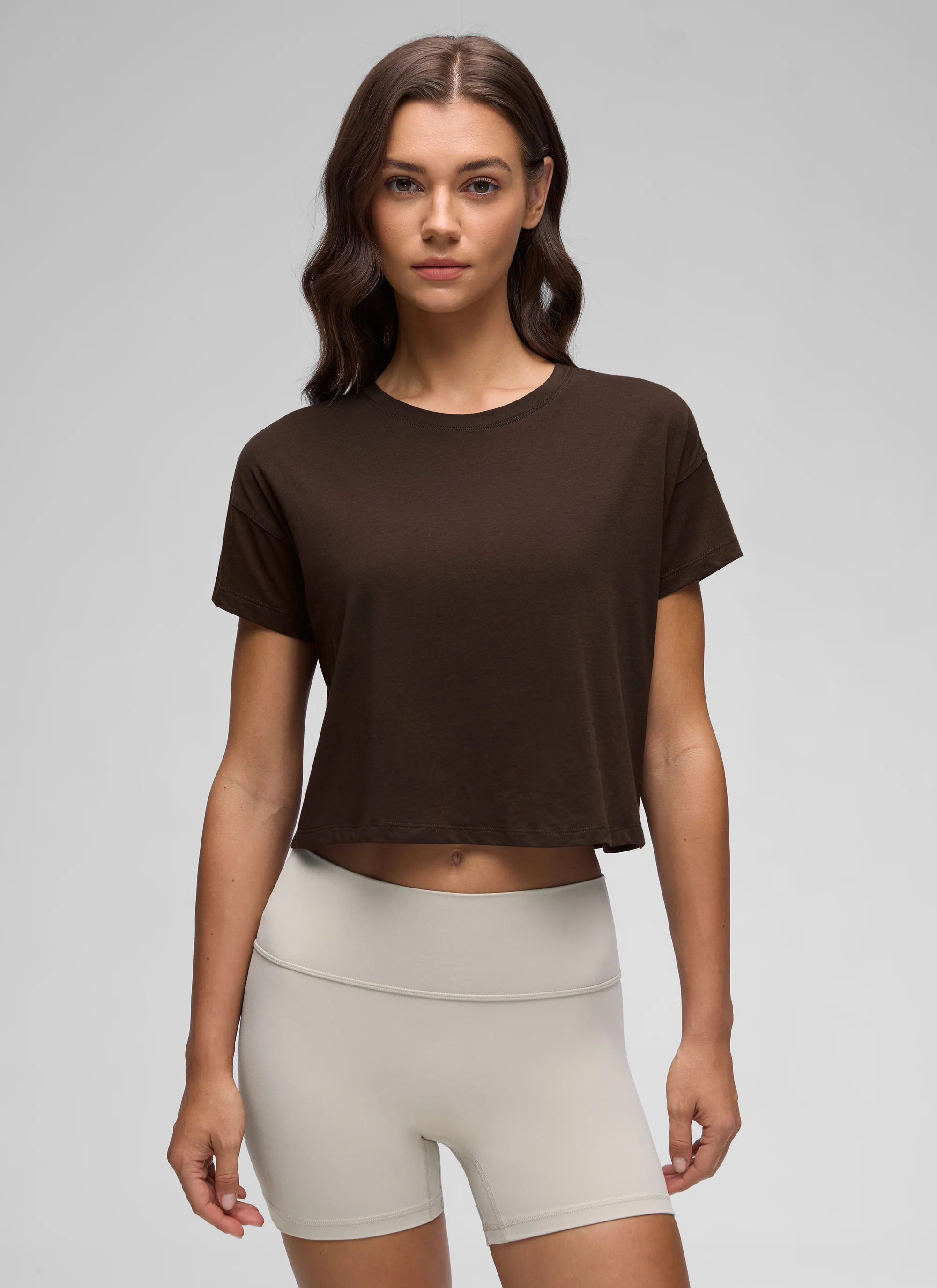 Pima Cotton Crew Neck Cropped Short Sleeve - Image 6