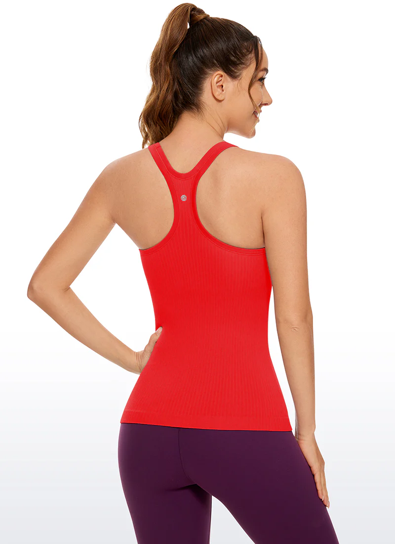 Seamless Racerback Ribbed Hip Length Tank - Image 10