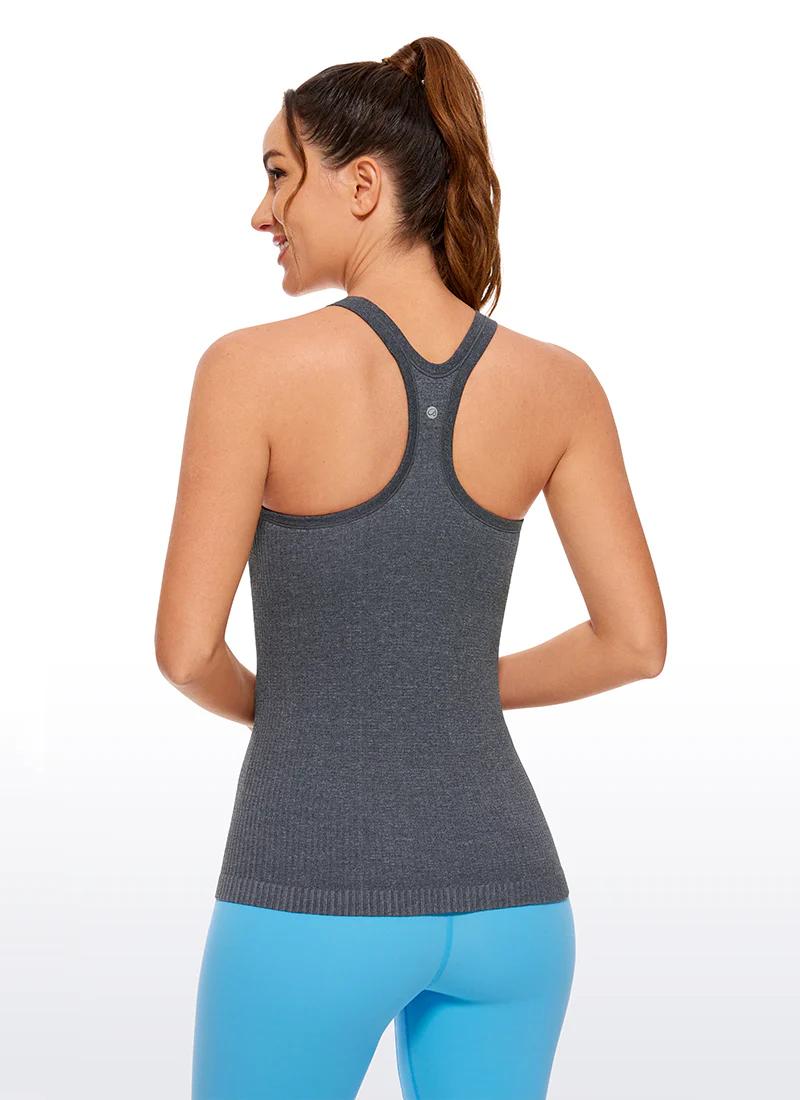 Seamless Racerback Ribbed Hip Length Tank - Image 6