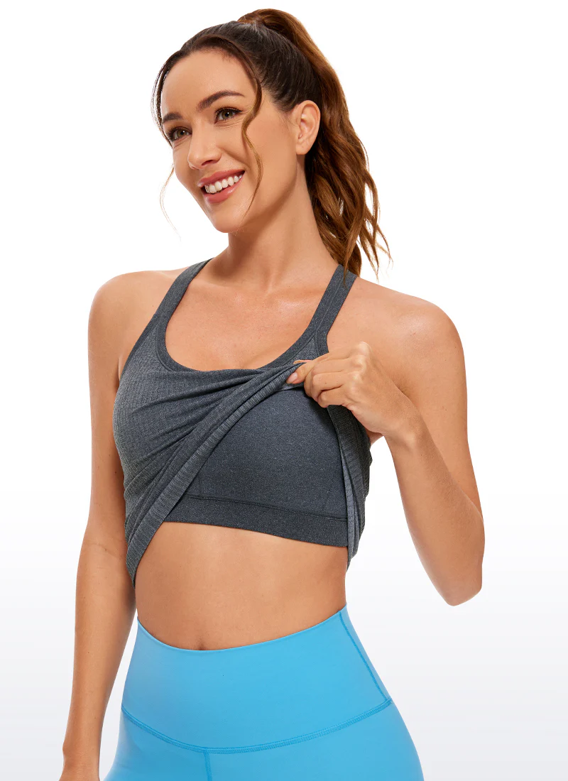 Seamless Racerback Ribbed Hip Length Tank - Image 7