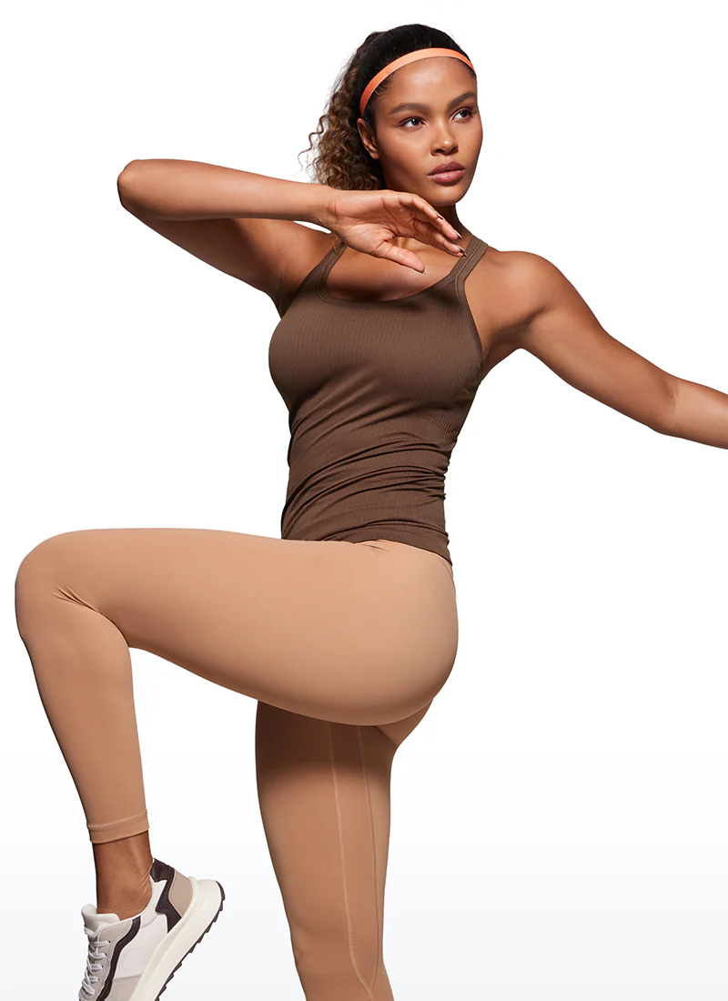 Seamless Racerback Ribbed Hip Length Tank - Image 3