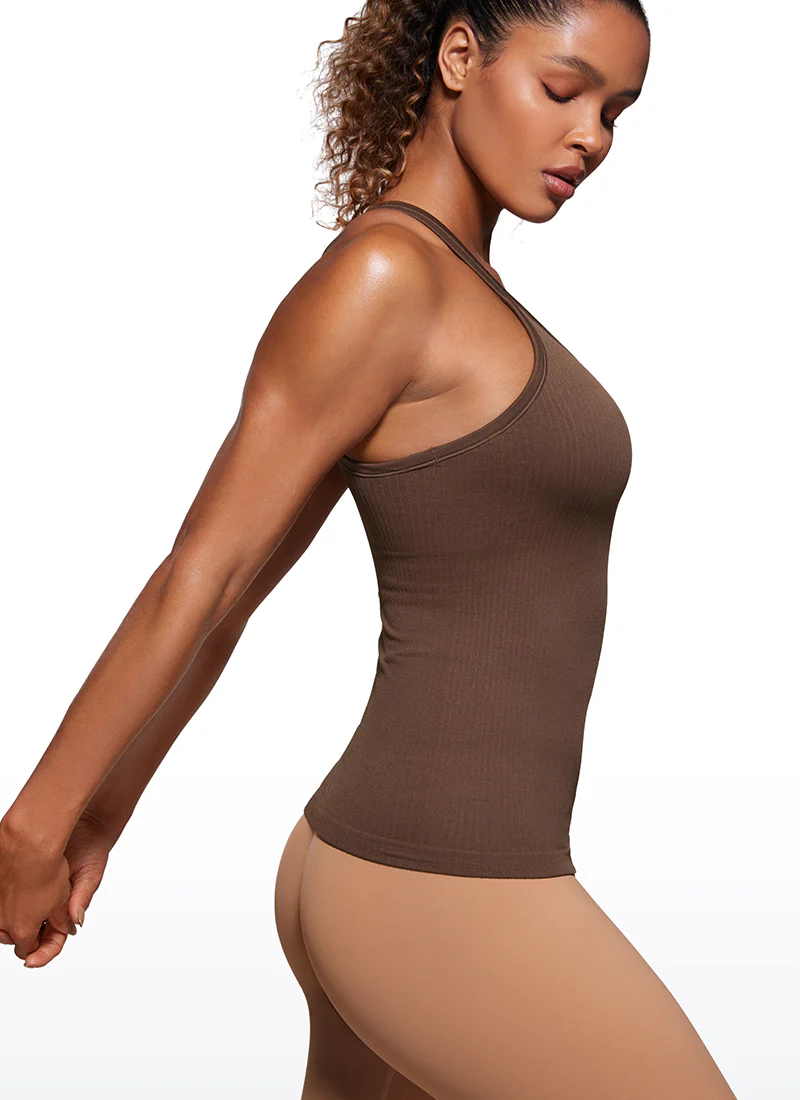 Seamless Racerback Ribbed Hip Length Tank - Image 5
