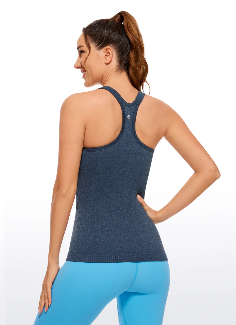 Seamless Racerback Ribbed Hip Length Tank - Image 7