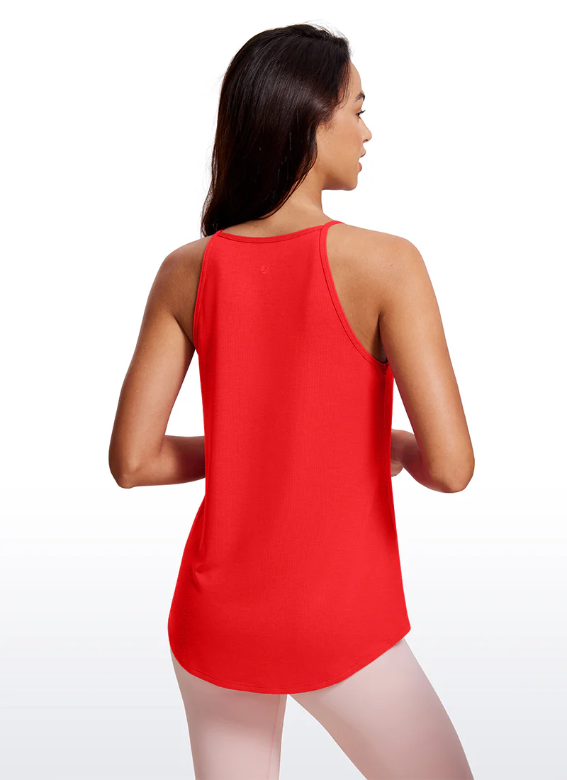 Hip Length High Neck Halter Tank - Image 12