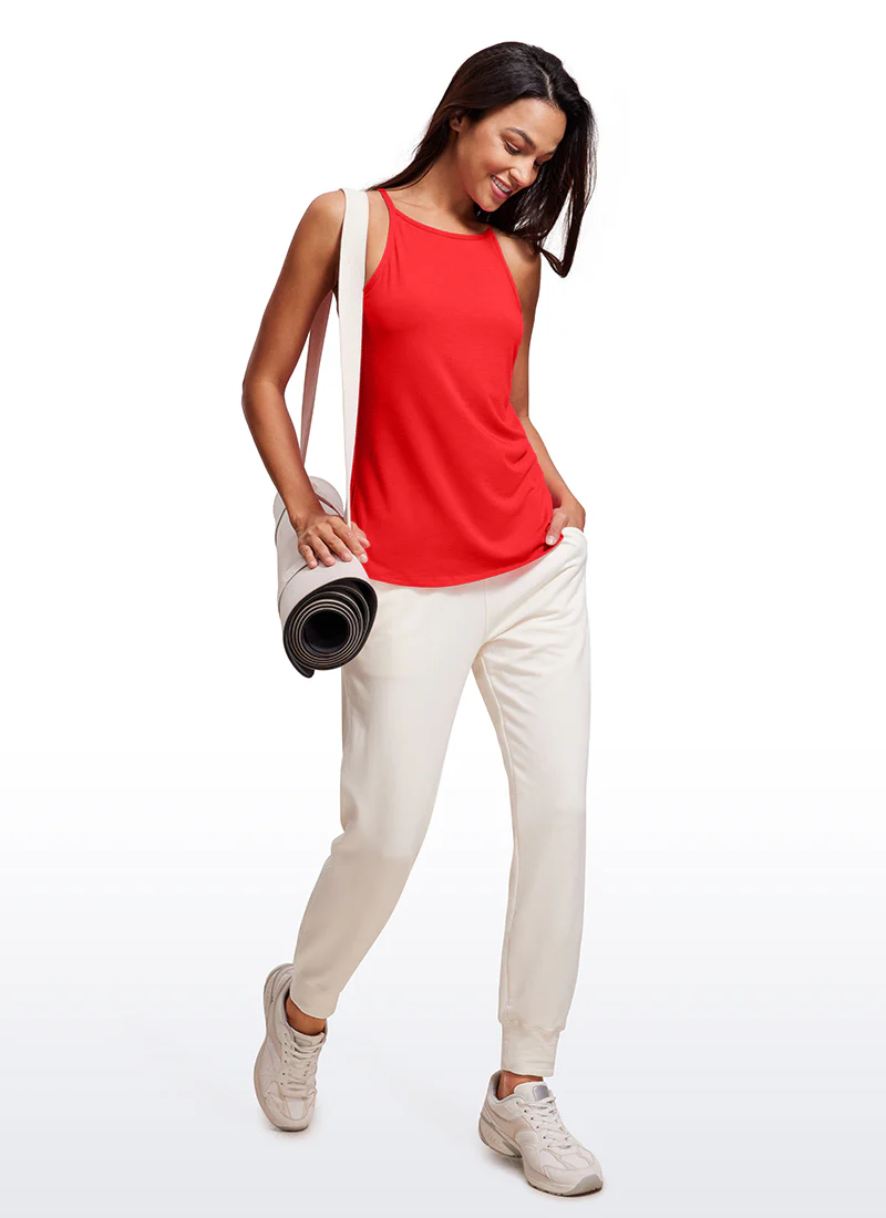 Hip Length High Neck Halter Tank - Image 13