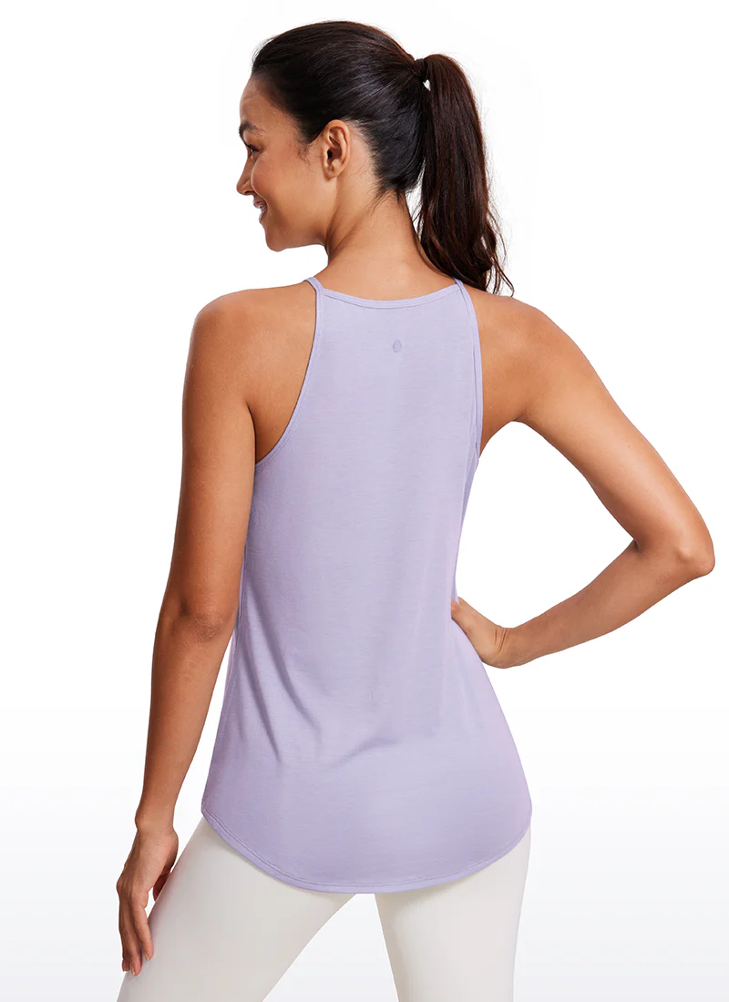 Hip Length High Neck Halter Tank - Image 15