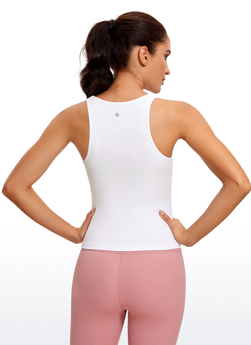 Butterluxe V Neck Waist-Length Tank Racerback - Image 6