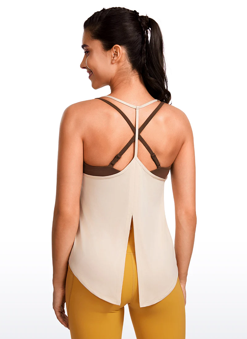 Lightweight Tie Back Halter V Neck Tank - Image 15