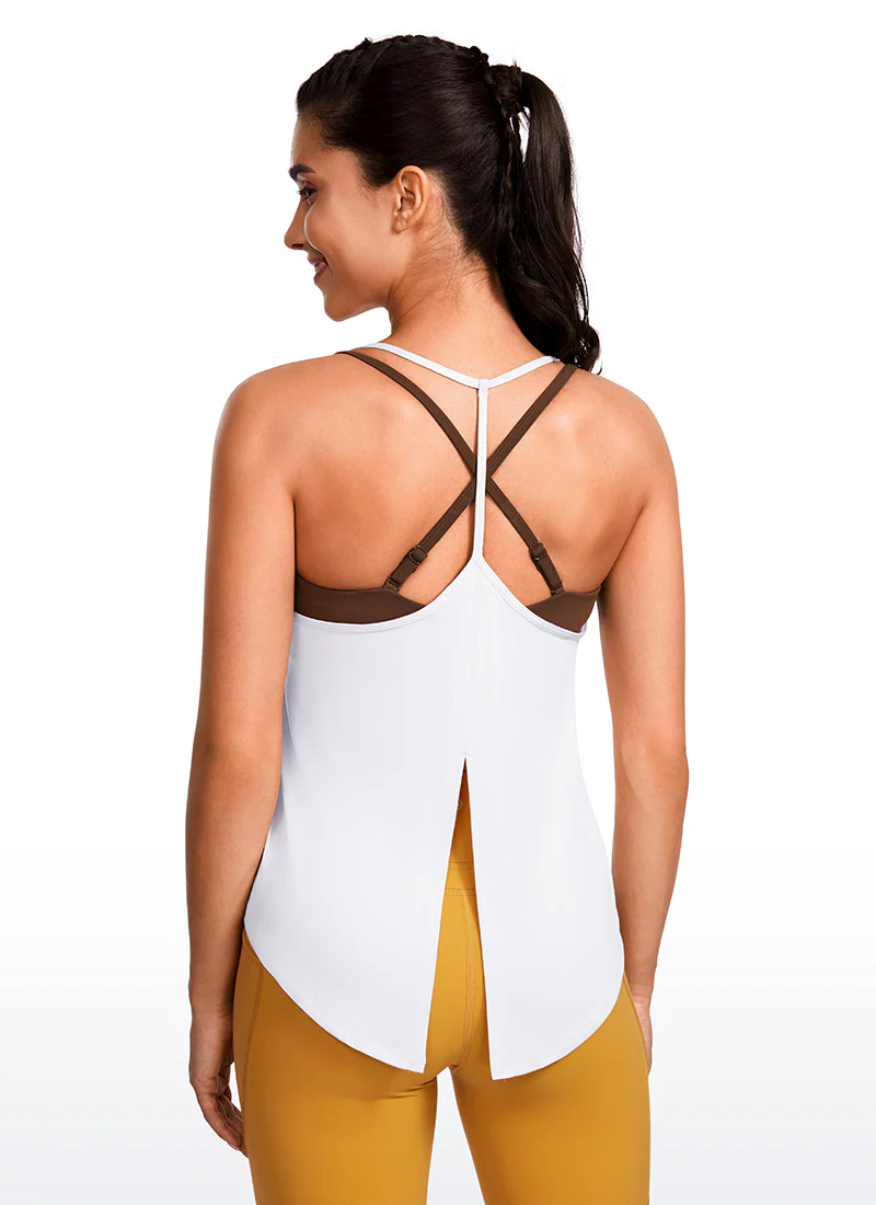 Lightweight Tie Back Halter V Neck Tank - Image 21