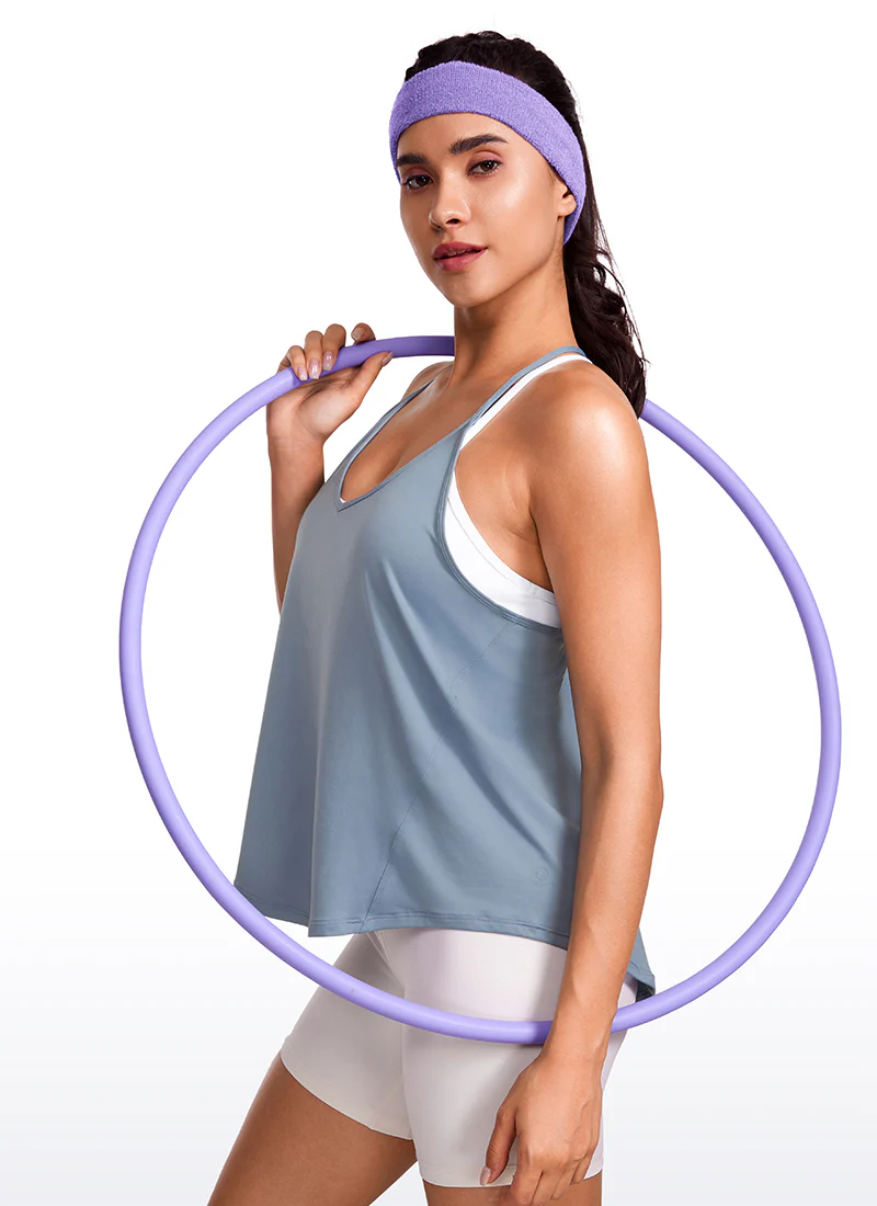 Lightweight Tie Back Halter V Neck Tank - Image 34