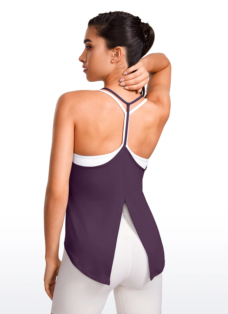Lightweight Tie Back Halter V Neck Tank - Image 8