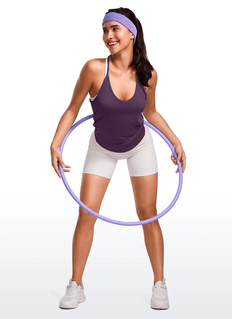 Lightweight Tie Back Halter V Neck Tank - Image 9