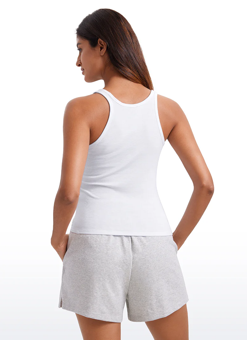 Ribbed Waist Length Modal Racerback Tank - Image 10