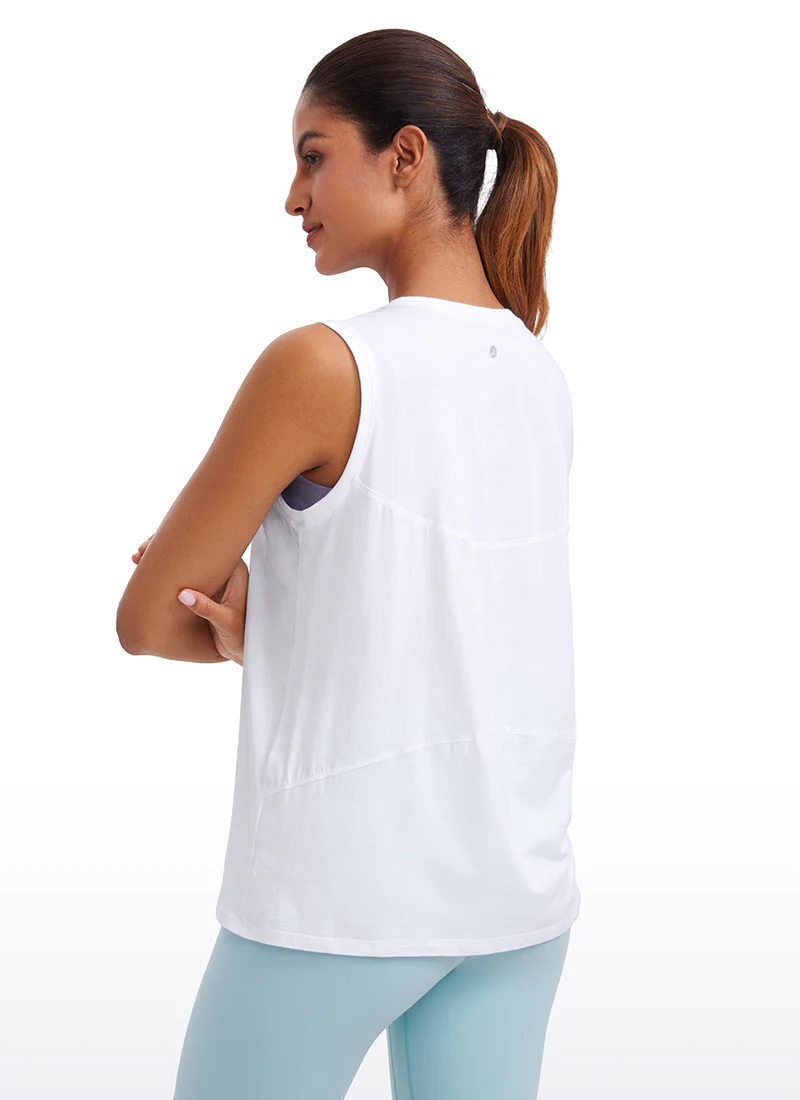 Pima Cotton Hip Length High Neck Tank - Image 10