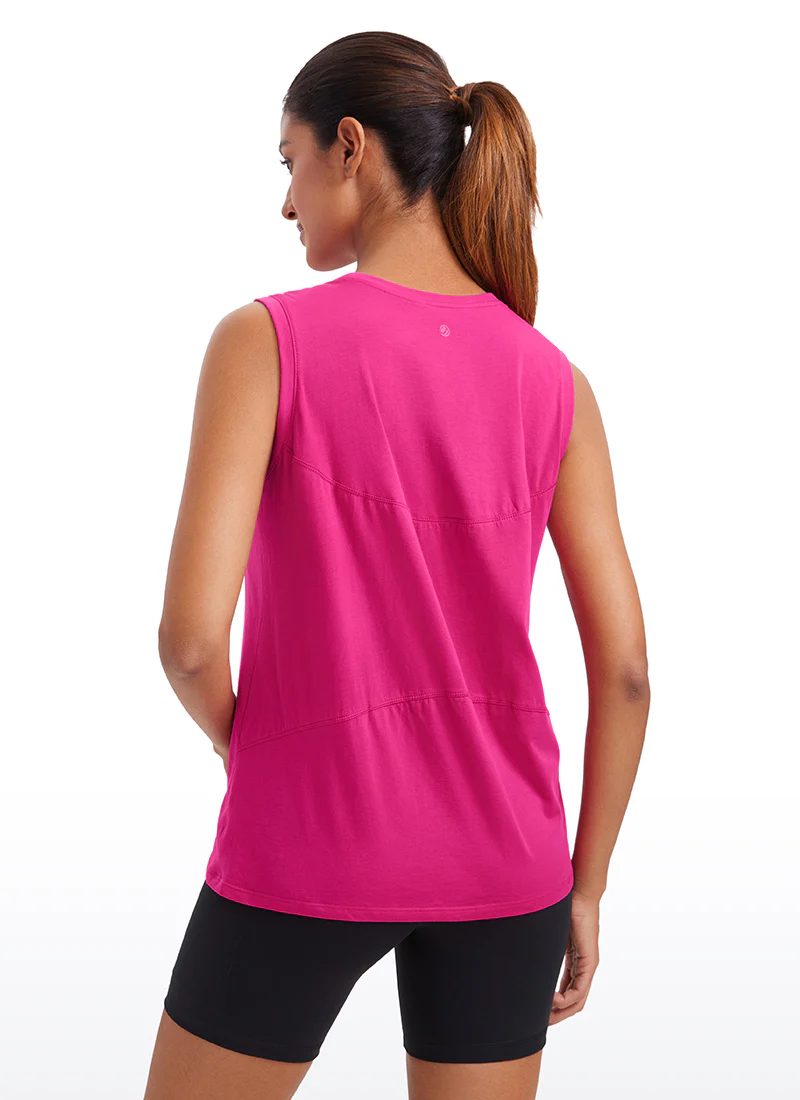 Pima Cotton Hip Length High Neck Tank - Image 22