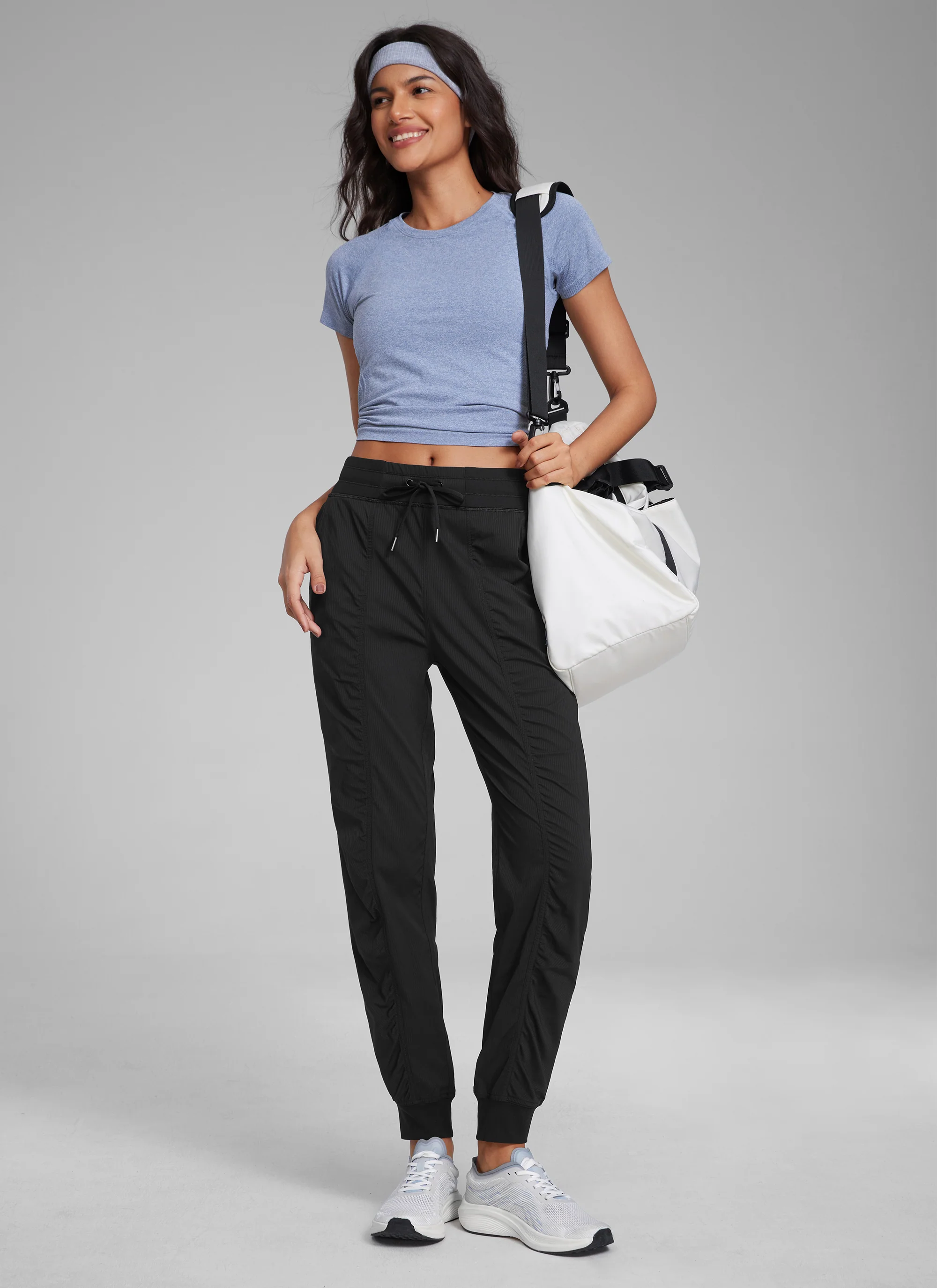 Striped Ruched Pocket Jogger 28'' - Image 10