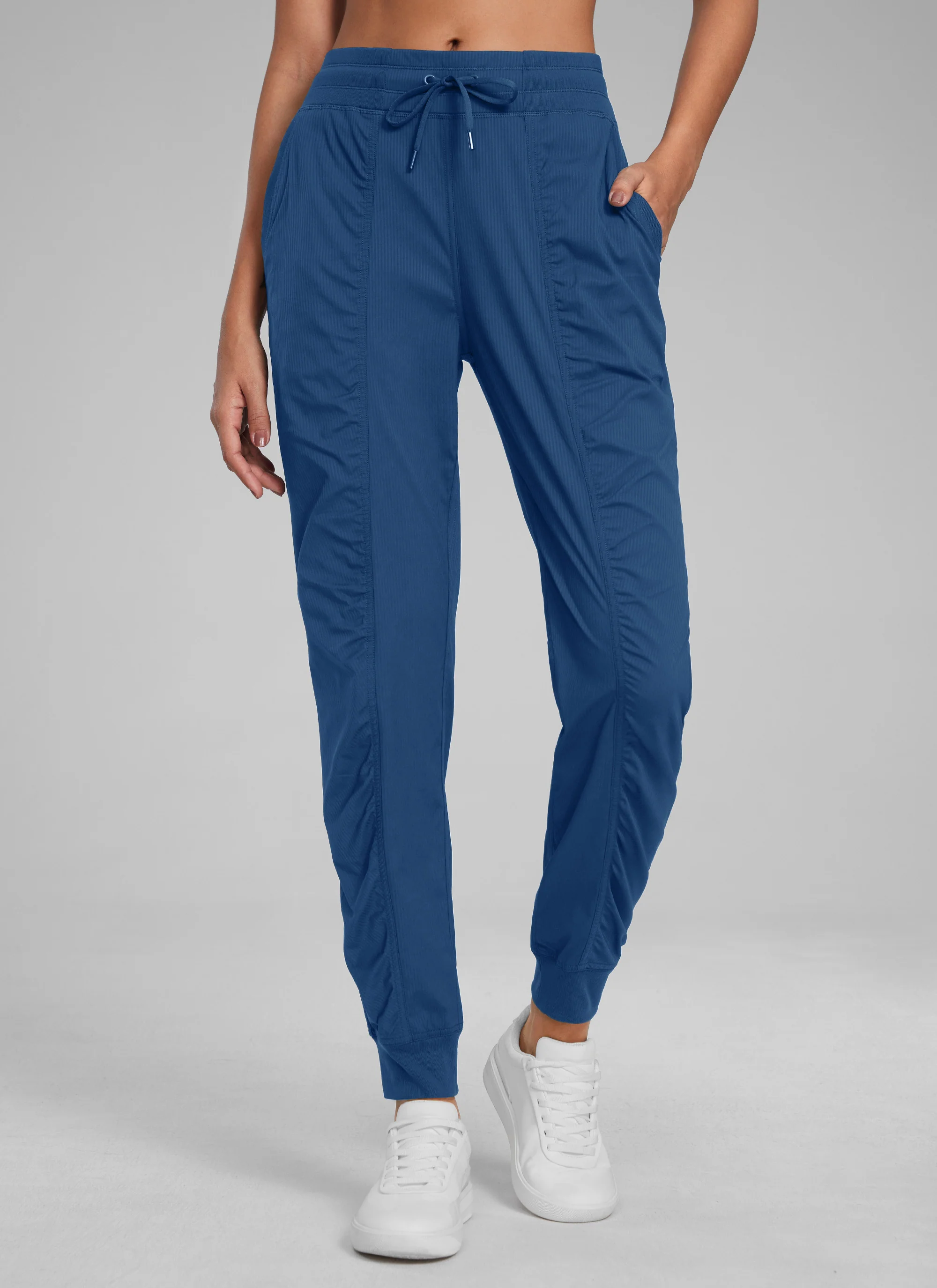 Striped Ruched Pocket Jogger 28'' - Image 32