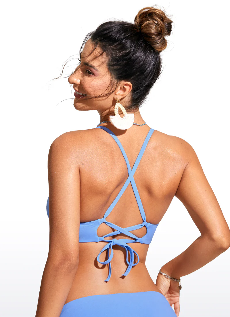 Sunshine Lace Up Strappy Bikini Top - Image 3