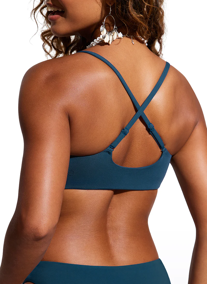 Scoop Neck Adjustable Strap D-DD Bikini Top - Image 12