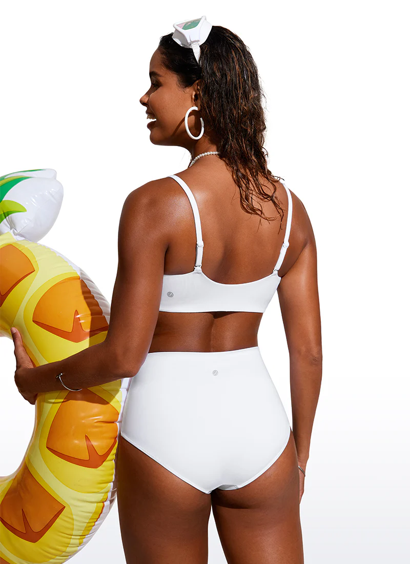 Scoop Neck Adjustable Strap D-DD Bikini Top - Image 17