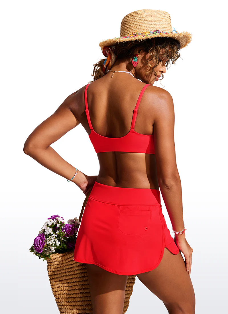 Scoop Neck Adjustable Strap D-DD Bikini Top - Image 27