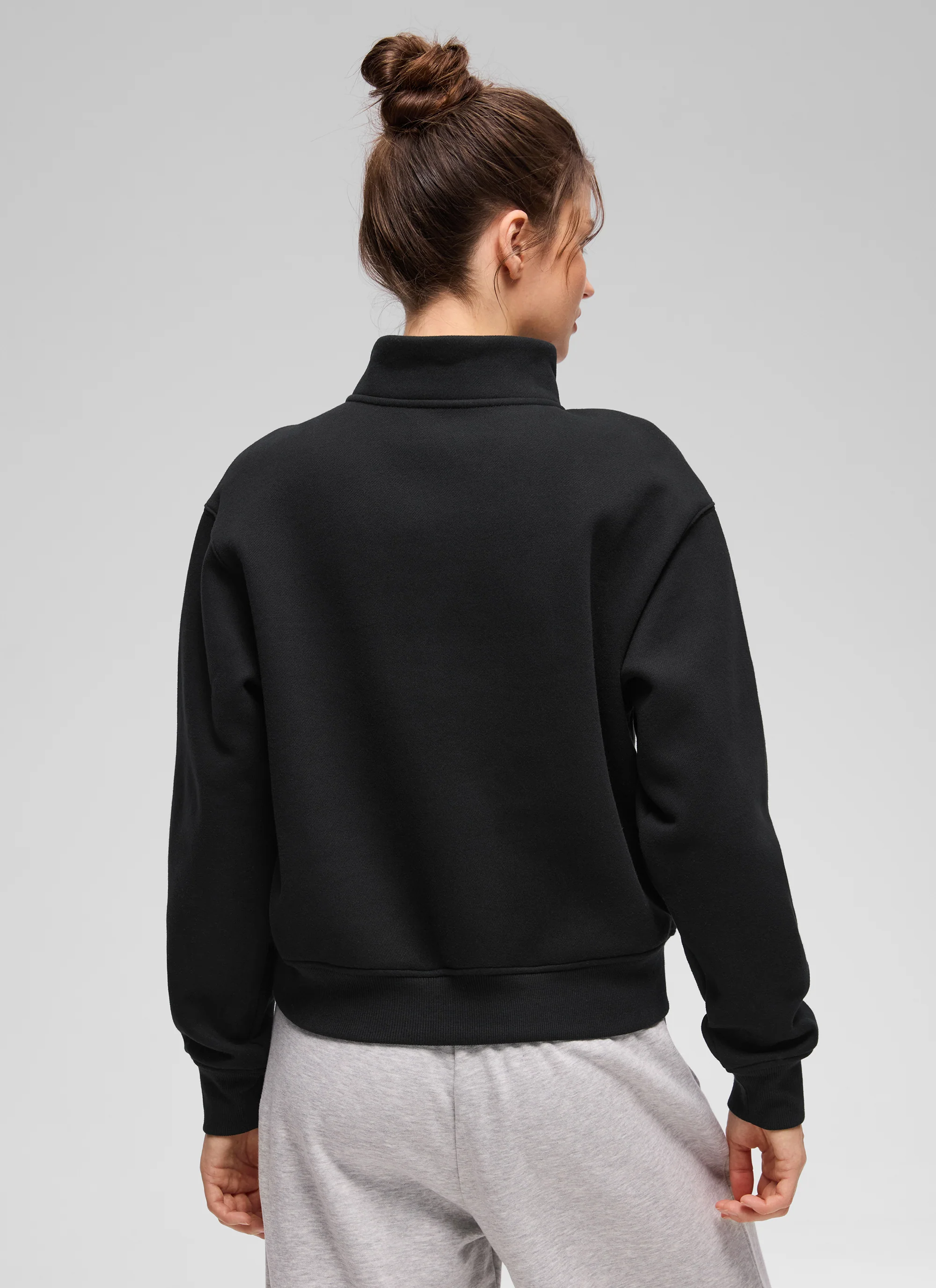 Fleece Lined Half Zip Funnel neck Sweatshirt - Image 14
