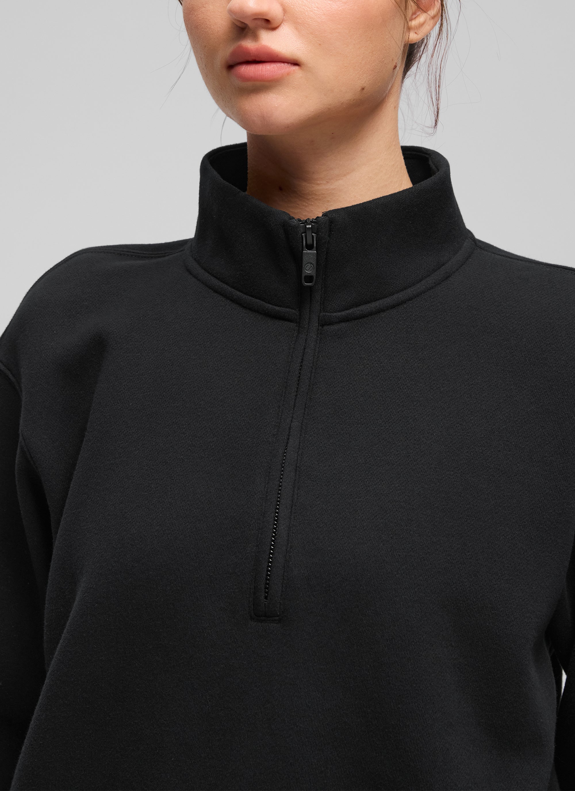 Fleece Lined Half Zip Funnel neck Sweatshirt - Image 16