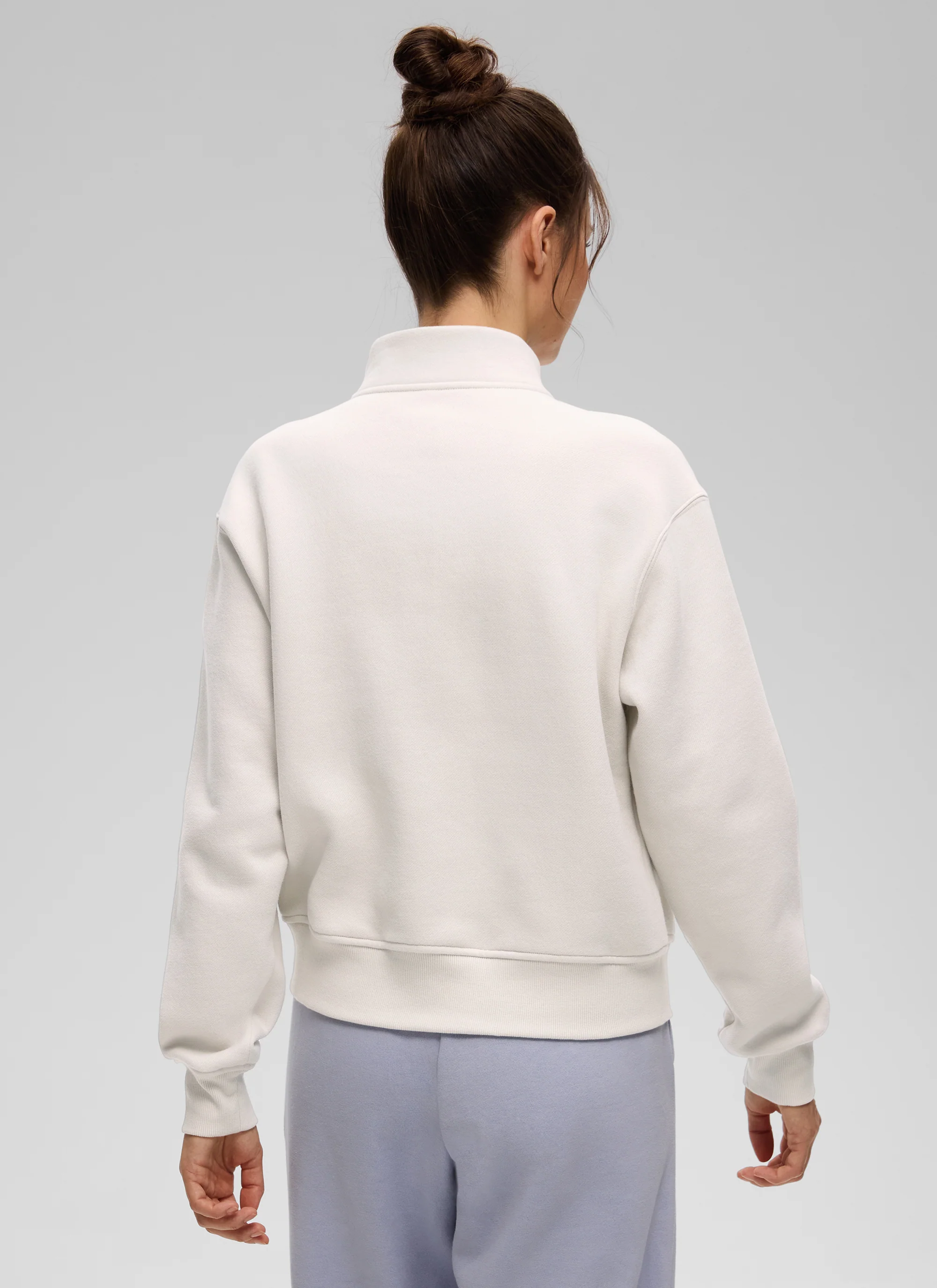 Fleece Lined Half Zip Funnel neck Sweatshirt - Image 20