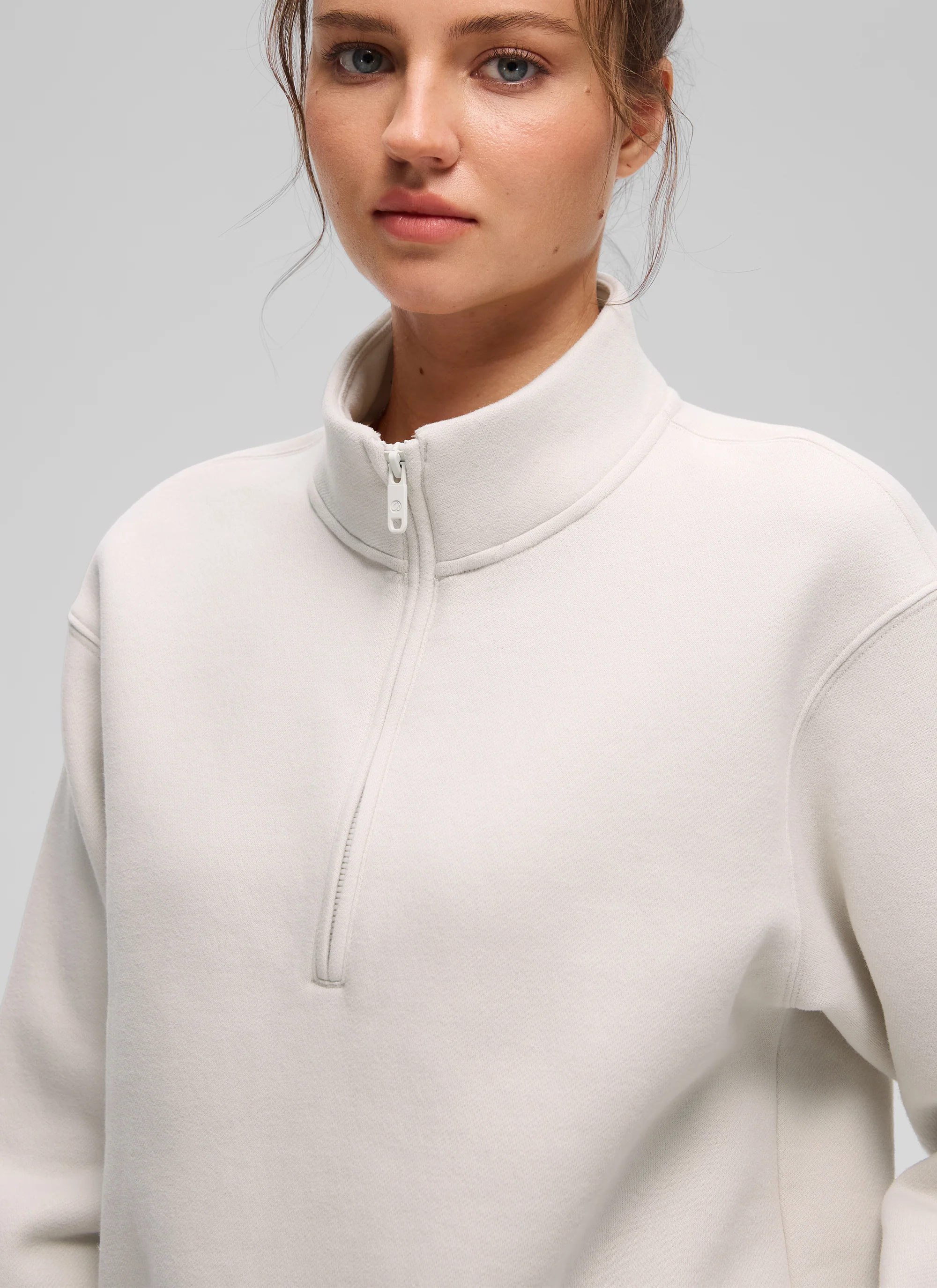 Fleece Lined Half Zip Funnel neck Sweatshirt - Image 22