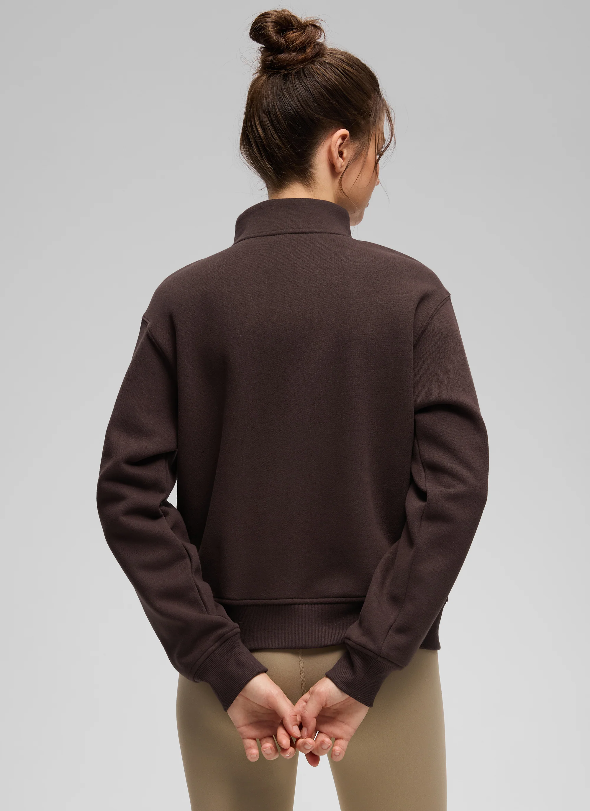 Fleece Lined Half Zip Funnel neck Sweatshirt - Image 26