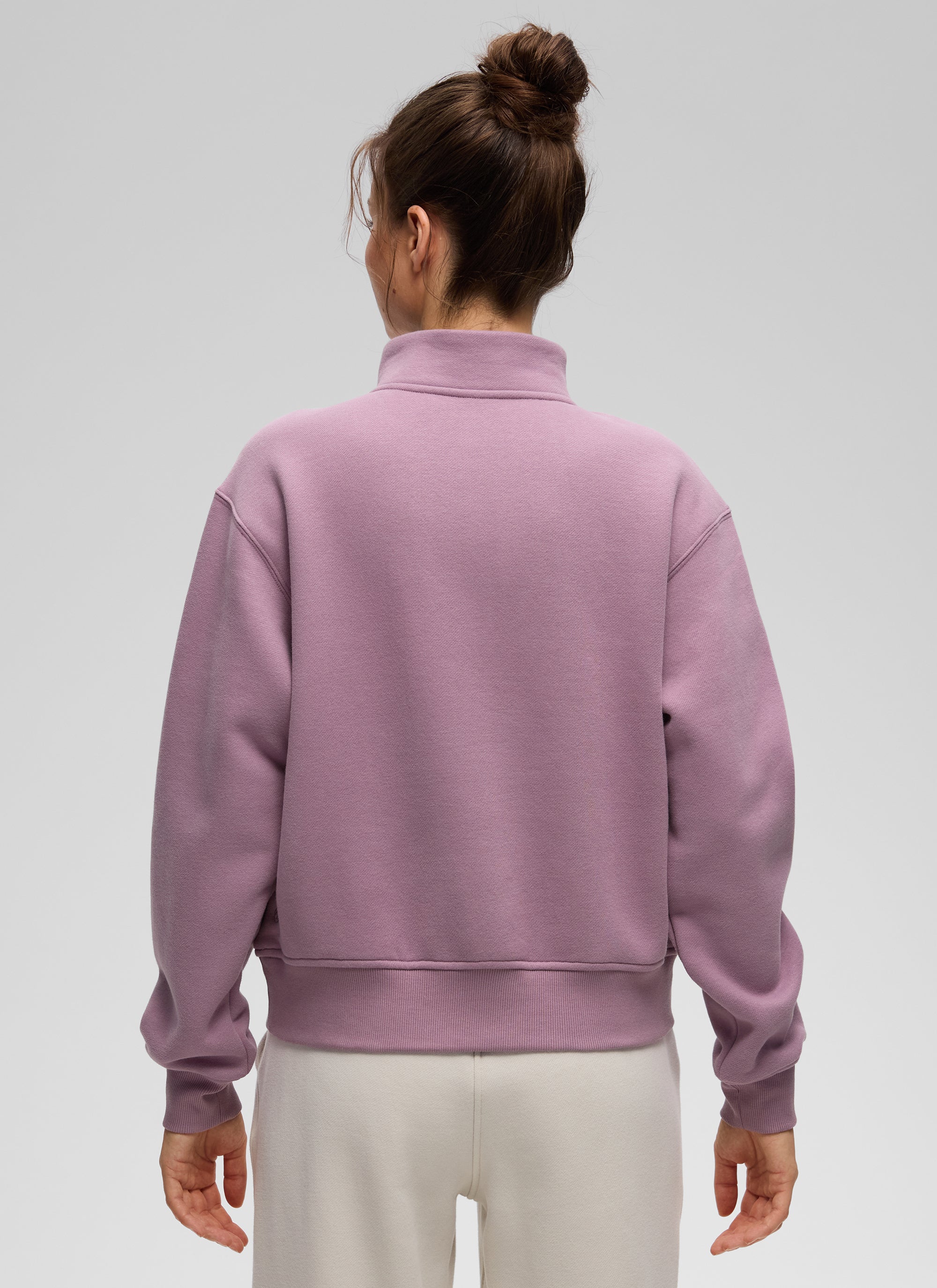 Fleece Lined Half Zip Funnel neck Sweatshirt - Image 32