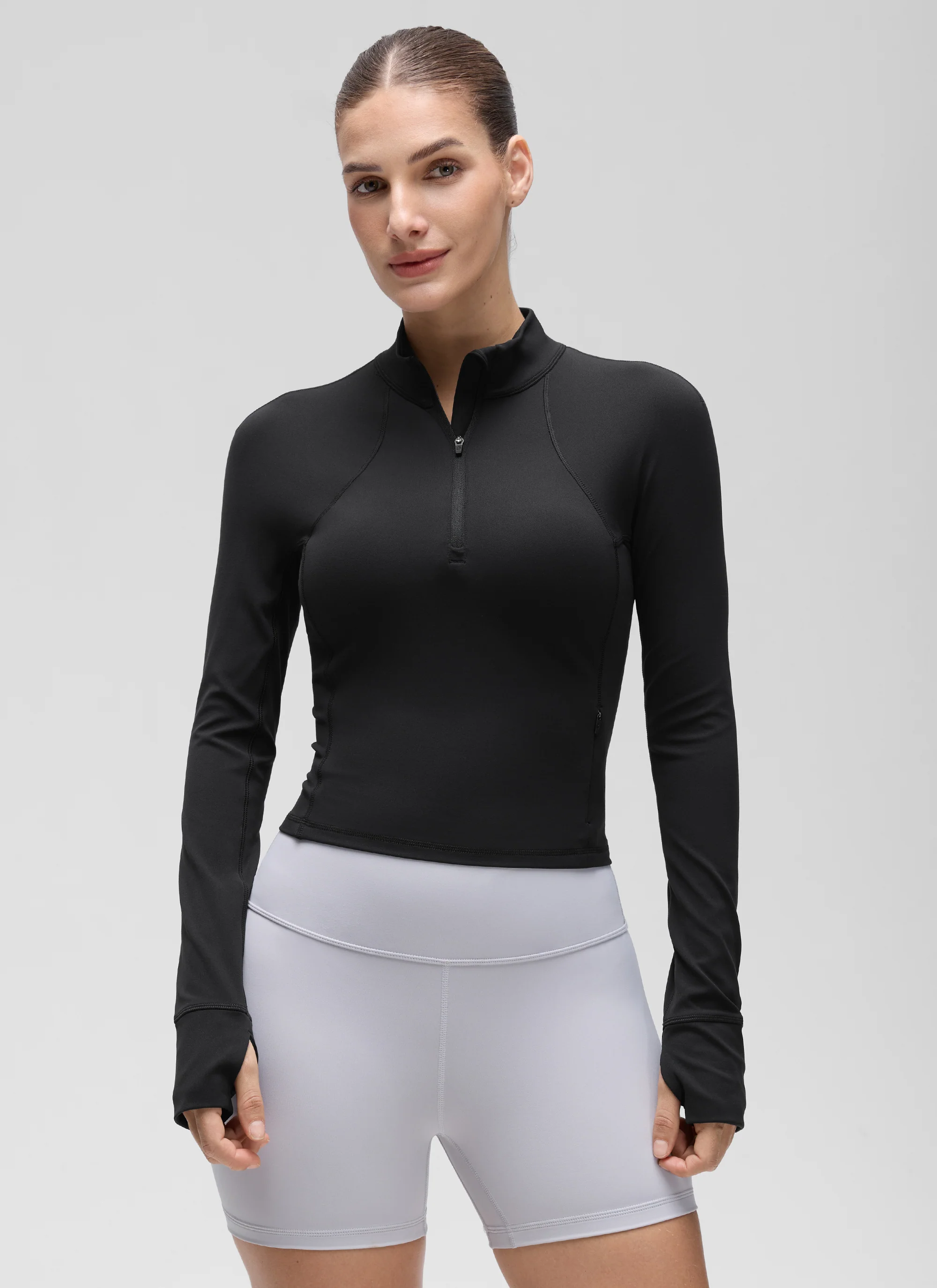 Butterluxe Half Zip Cropped Long Sleeve - Image 12