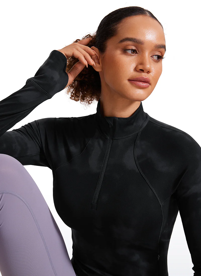 Butterluxe Half Zip Cropped Long Sleeve - Image 36