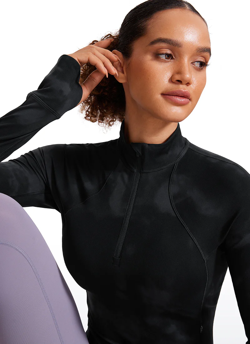 Butterluxe Half Zip Cropped Long Sleeve - Image 37