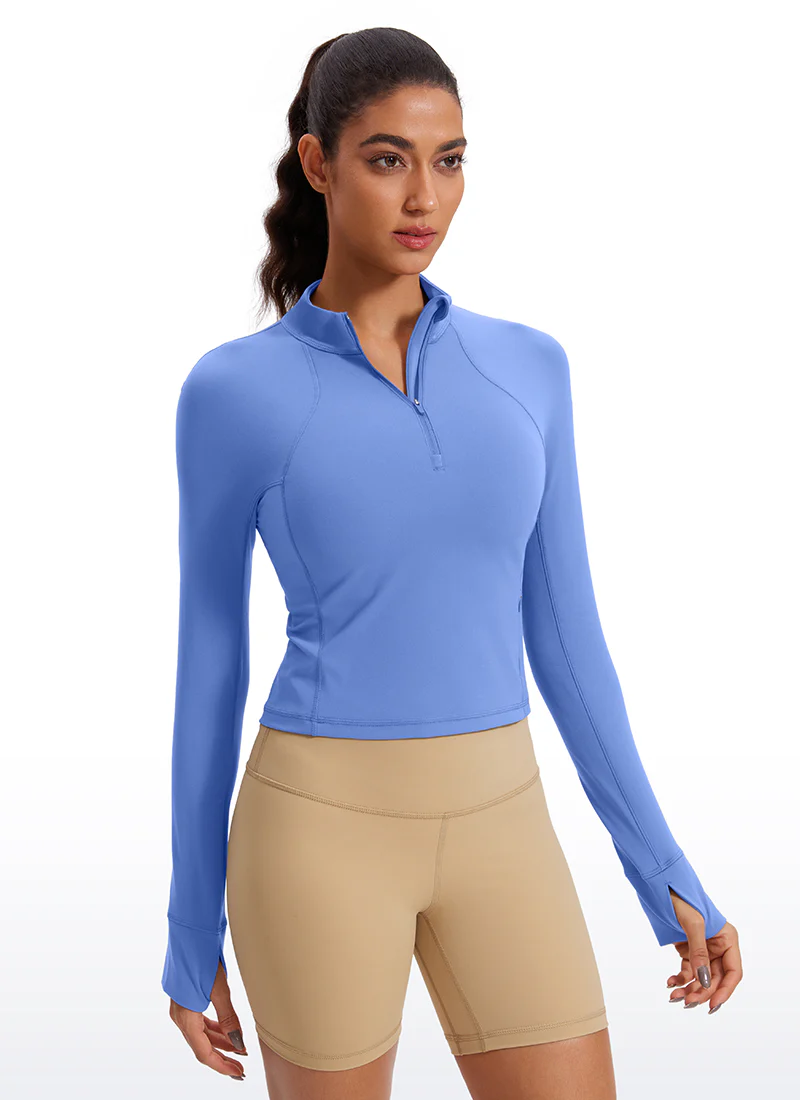 Butterluxe Half Zip Cropped Long Sleeve - Image 38