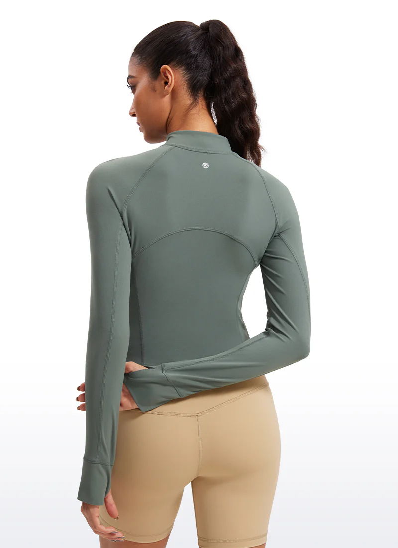 Butterluxe Half Zip Cropped Long Sleeve - Image 8