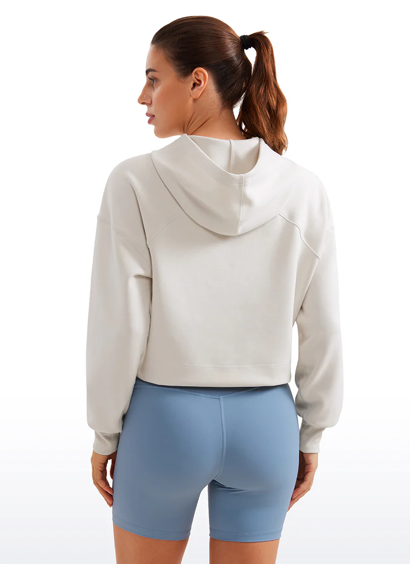SoftAura Cropped Pullover Hoodie - Image 17