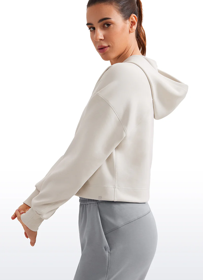 SoftAura Cropped Pullover Hoodie - Image 19