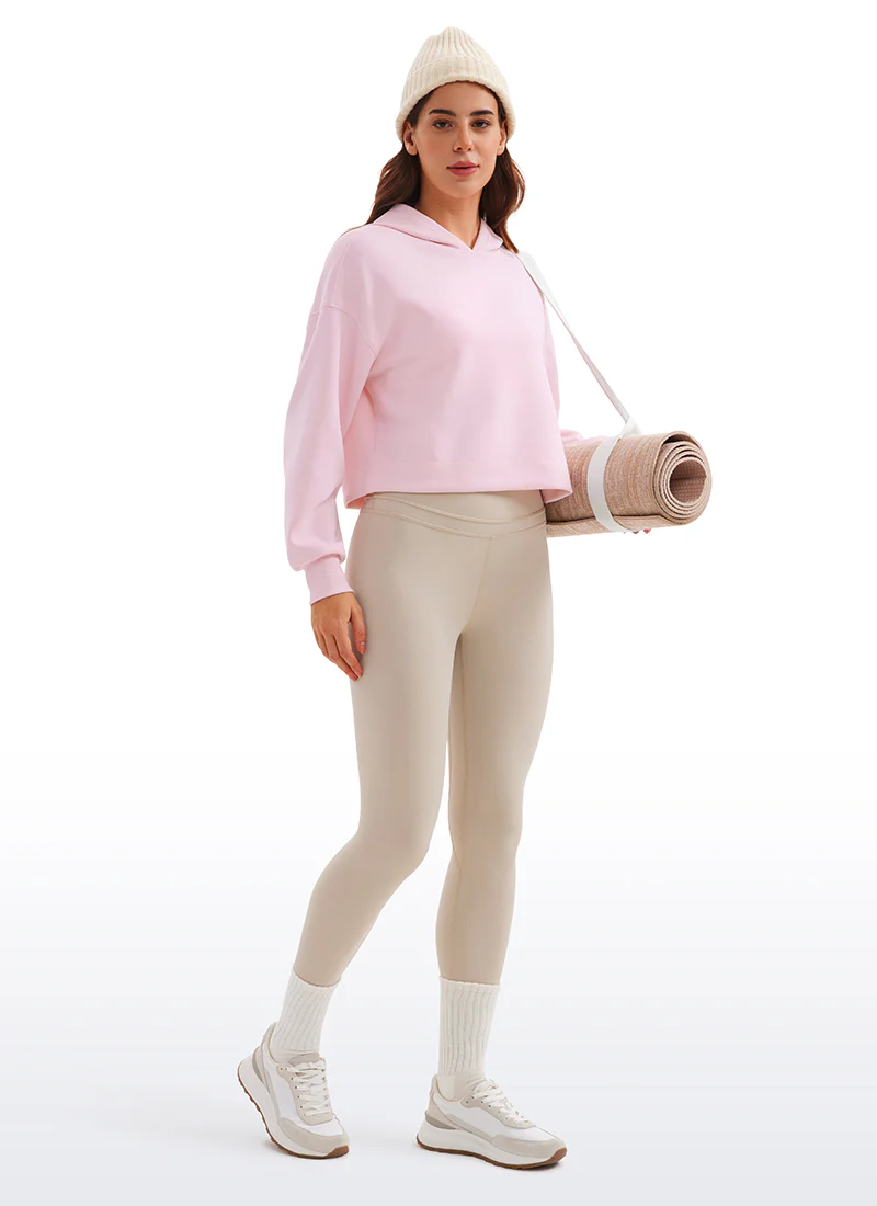 SoftAura Cropped Pullover Hoodie - Image 24