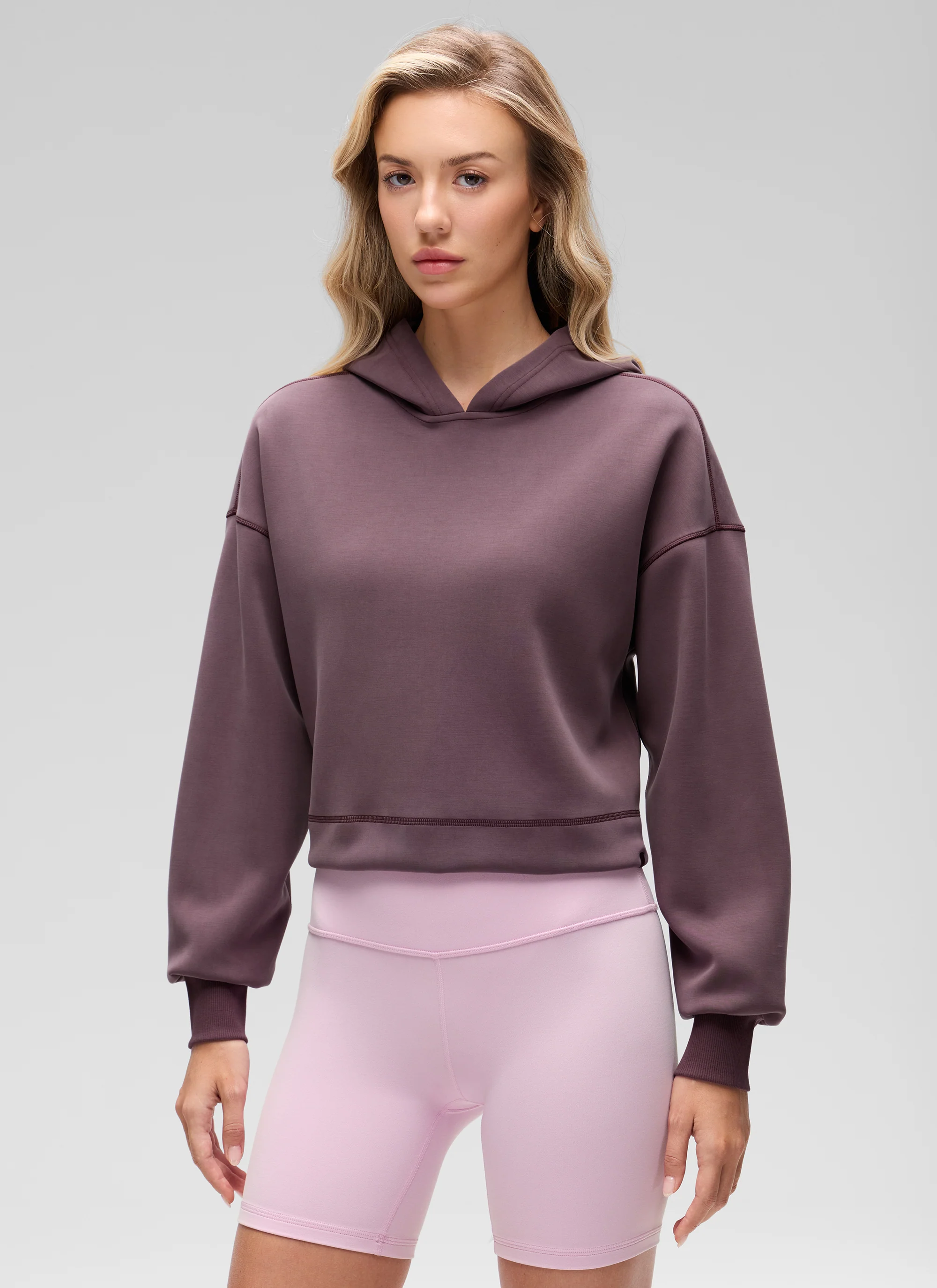 SoftAura Cropped Pullover Hoodie - Image 26
