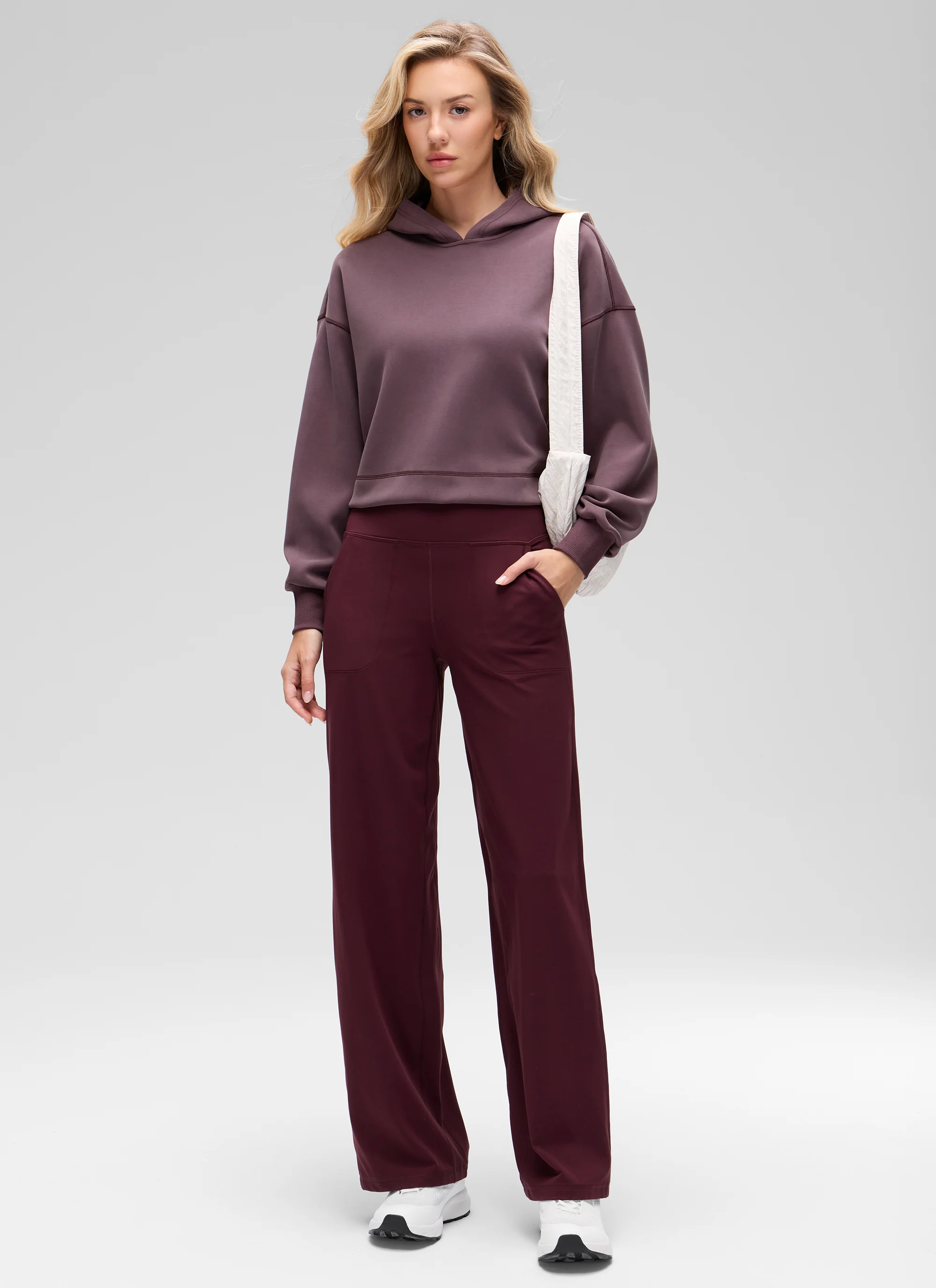 SoftAura Cropped Pullover Hoodie - Image 28