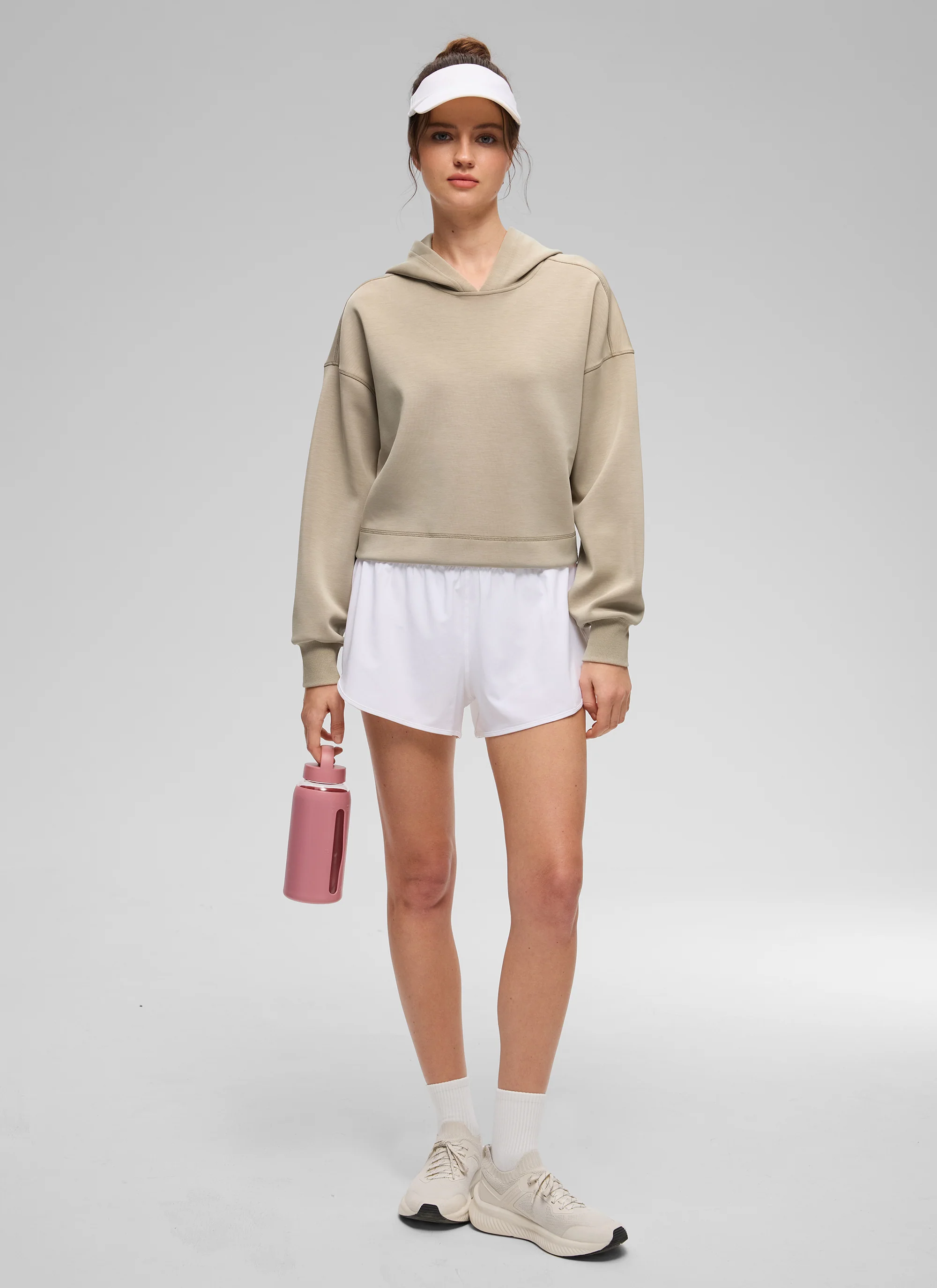 SoftAura Cropped Pullover Hoodie - Image 3