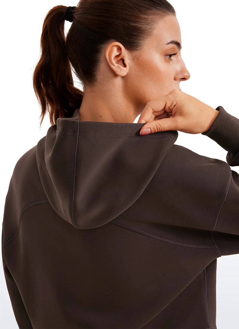 SoftAura Cropped Pullover Hoodie - Image 9