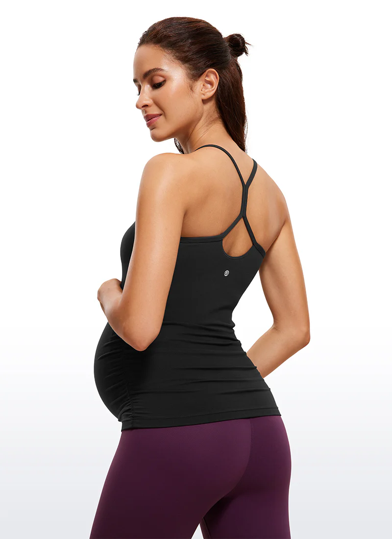 Butterluxe Ruche Sides Y Back Maternity Tank - Image 12