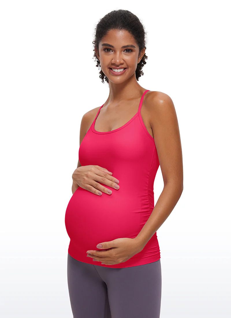Butterluxe Ruche Sides Y Back Maternity Tank - Image 30