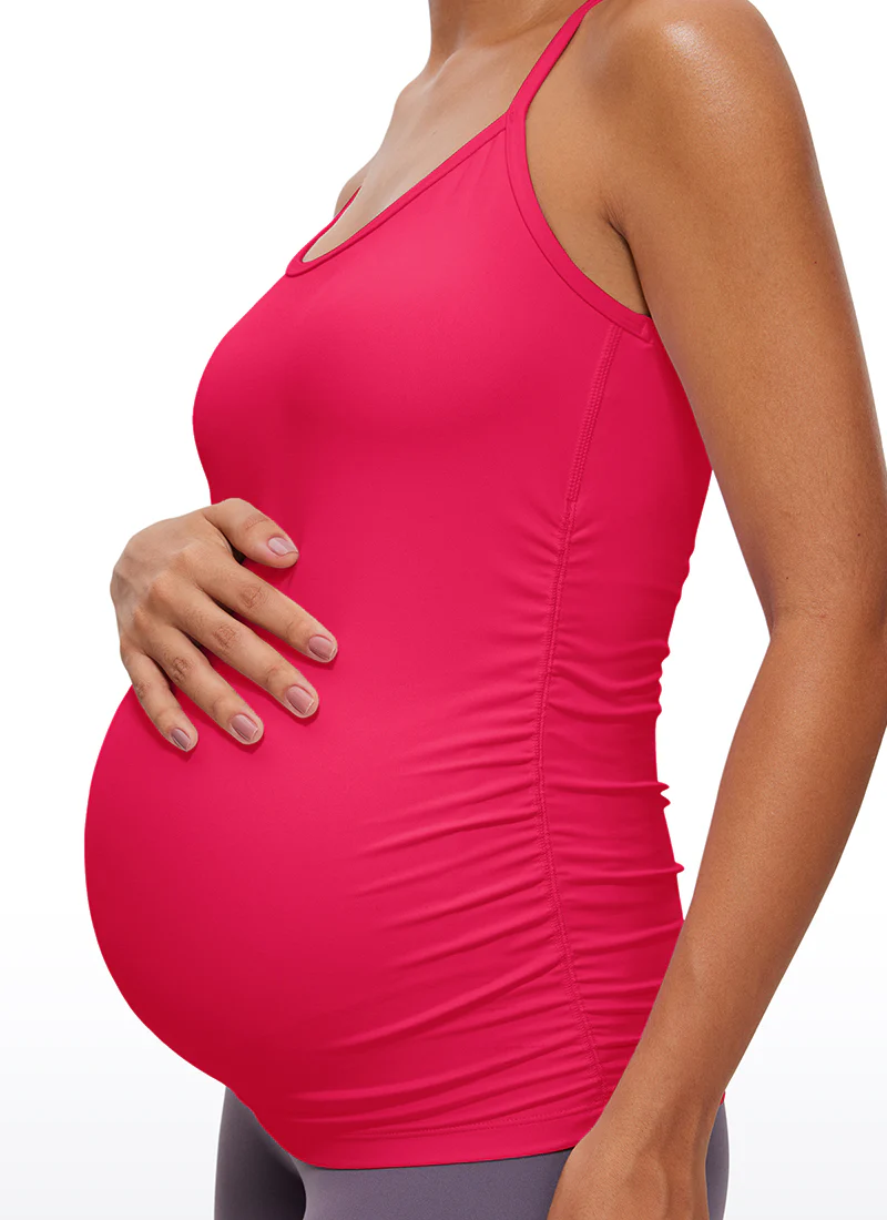 Butterluxe Ruche Sides Y Back Maternity Tank - Image 32